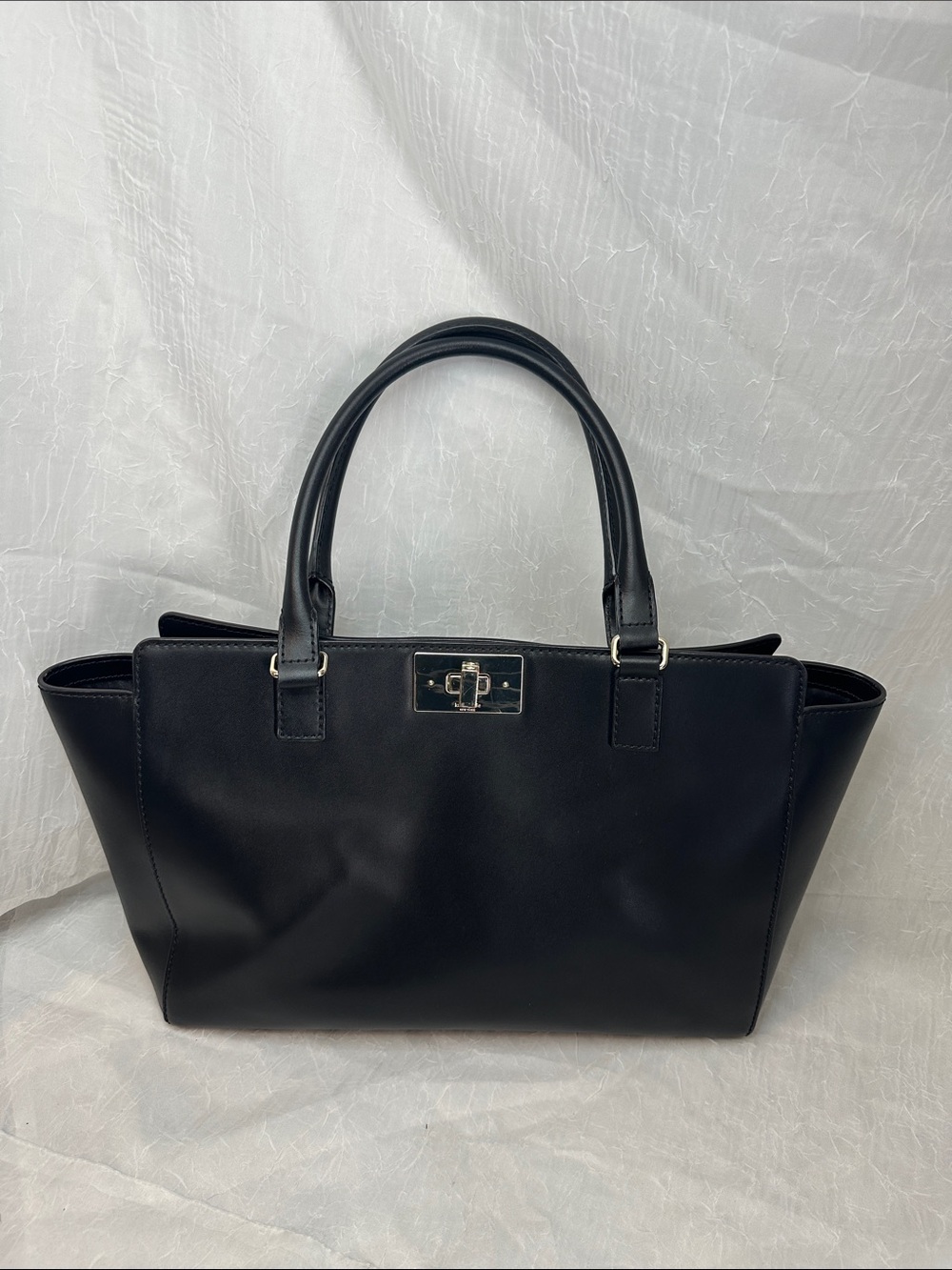 Kate Spade ♠️ Classic Black Leather Tote Handbag